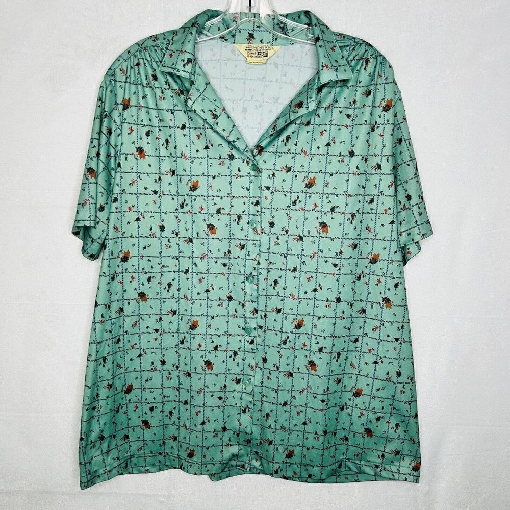 Vintage Sears The Fashion Place Button Down Polo Shirt Men’s Sz 42 Large